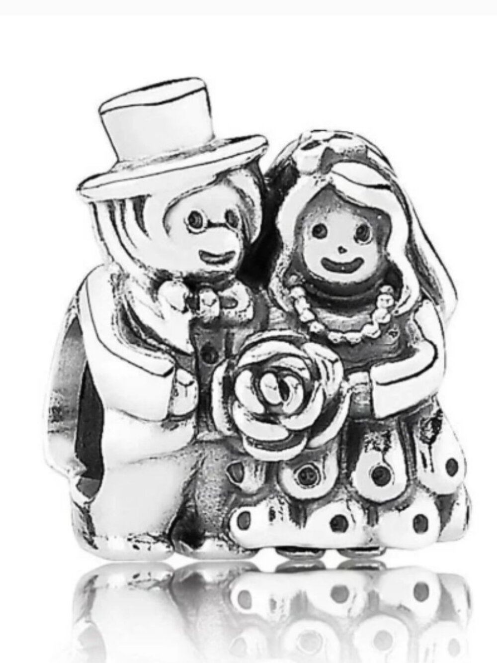 PANDORA Mr. & Mrs. Charm 925 Silver RETIRED CHARM!